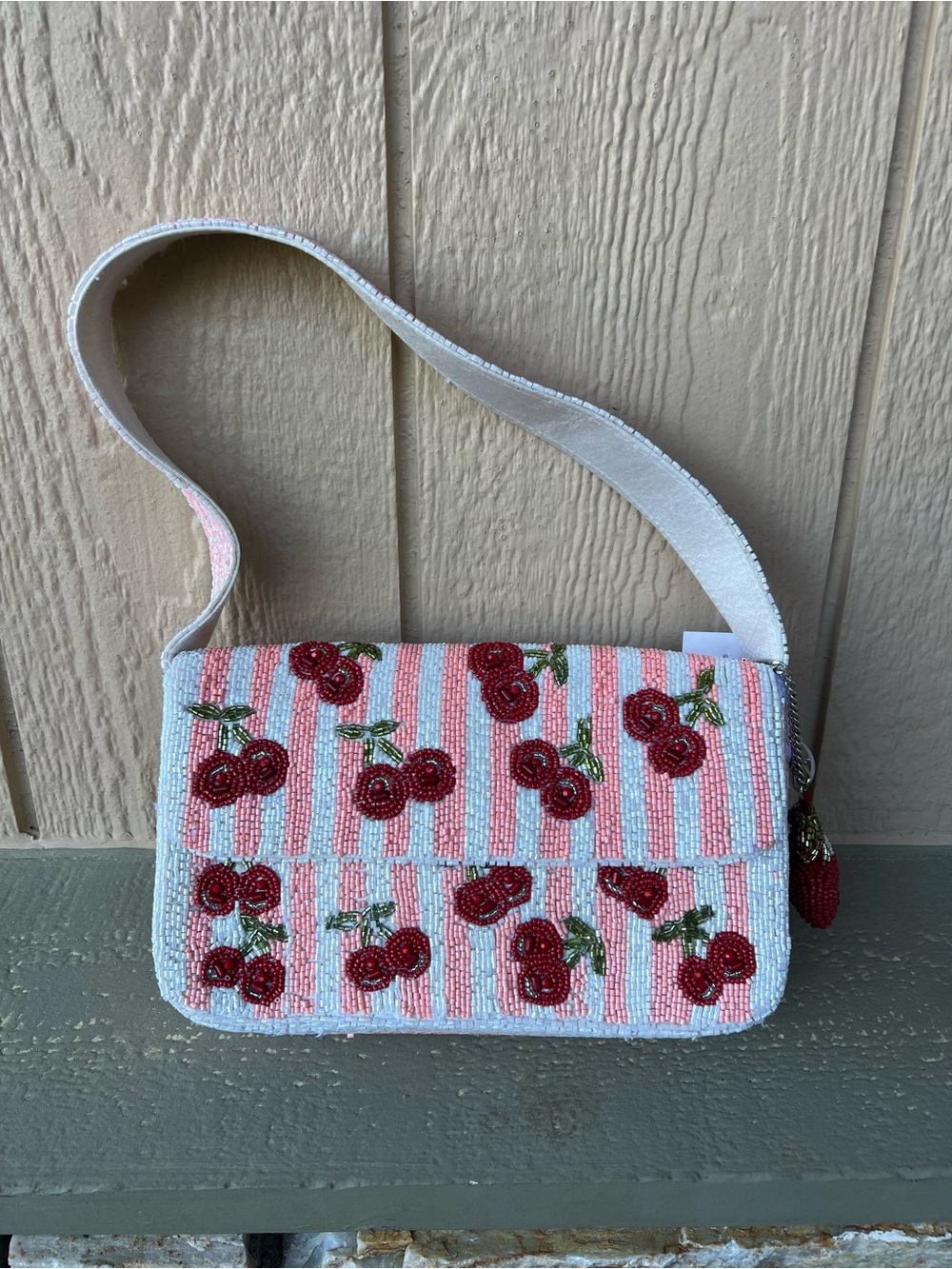 Viral Cherry beaded shoulder bag NWT